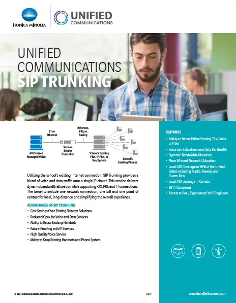 Unified Communications, SIP Trunking, Konica Minolta, Tri-Copy Office Equipment