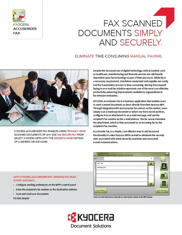 Kyocera, Software, Capture, Distribution, Accusender Fax, Tri-Copy Office Equipment