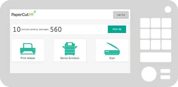 Papercut, Integrated Scanning, Tri-Copy Office Equipment